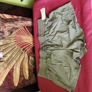 Olive green shorts